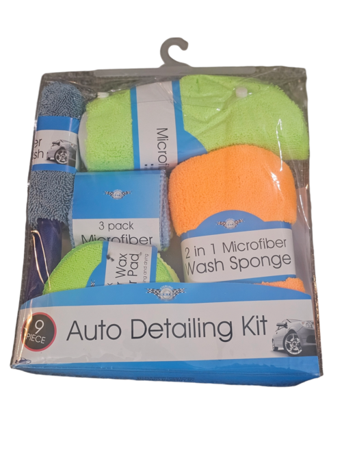 Autaux 9-Piece Microfiber Car Cleaning & Detailing Kit