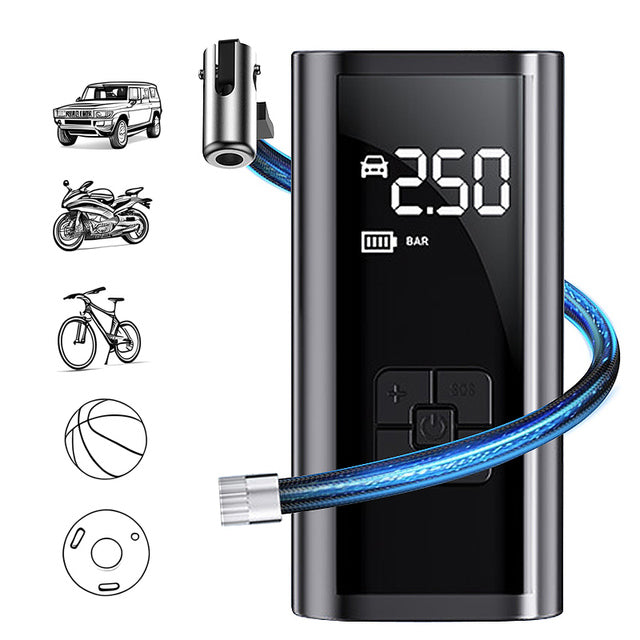 Autaux Portable Tire Inflator – Cordless Air Pump with LED