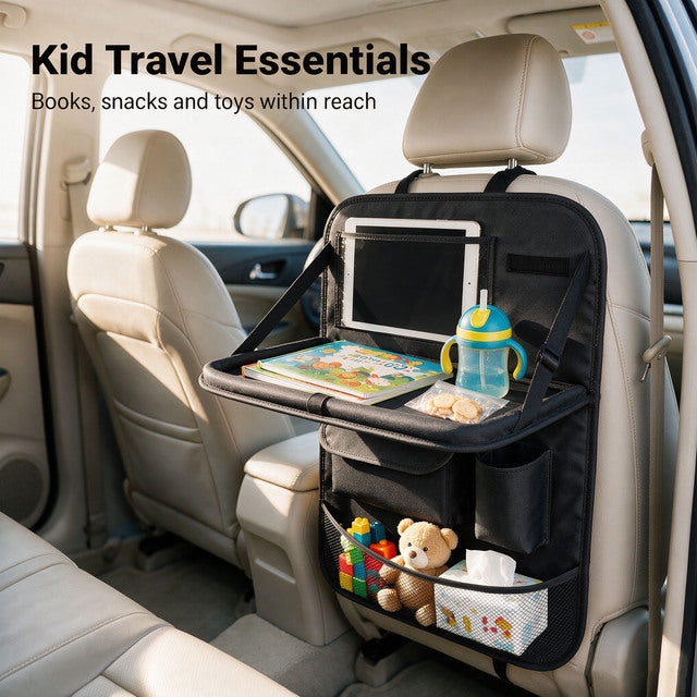 Autaux Backseat Organizer – 9-Pocket Storage with Tablet Holder