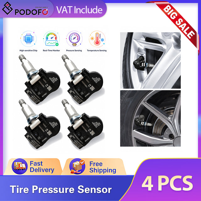 Autaux TPMS Tire Pressure Monitoring System – Solar 4-Sensor